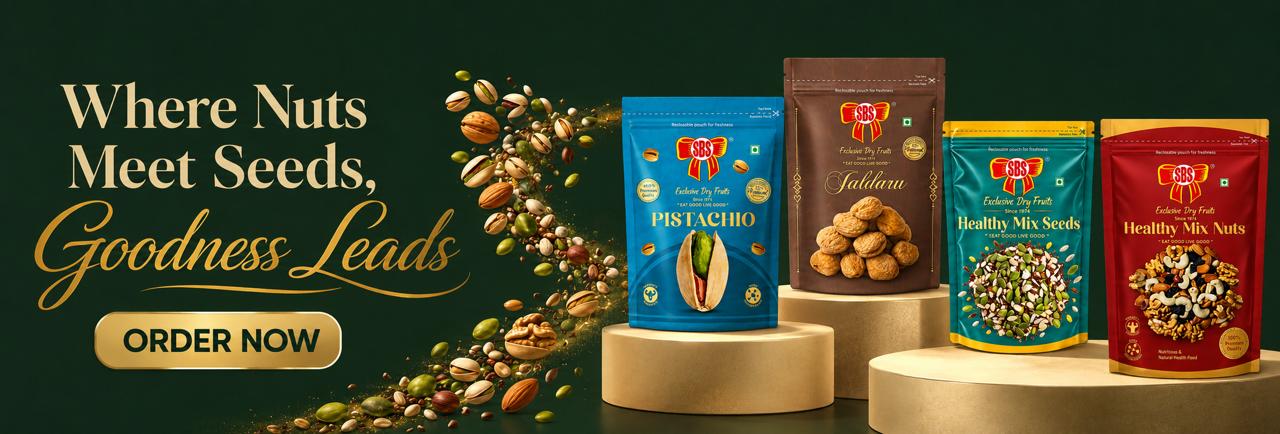 Pistachios, Seeds and Mixed Dry Fruits Premium Banner